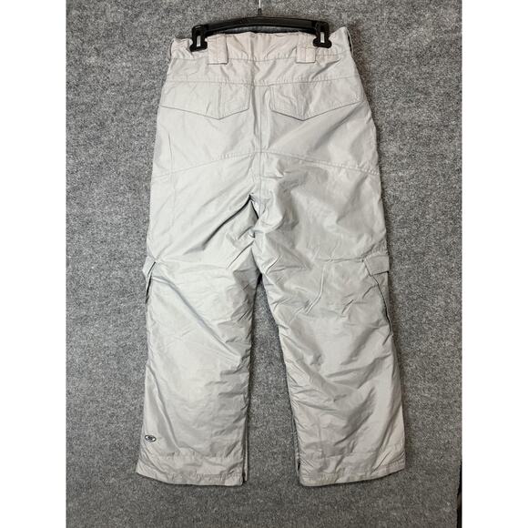 Slalom Snow Pants Mens Small Gray Insulated Nylon Cargo Ski Snowboard Winter - Picture 4 of 5